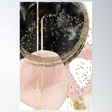 Copie De Abstract Organic Shapes Green Poster Wall Art, Modern Wall