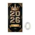 thumbnail image 1 of Black Gold Banner Backdrop New Year 2026 Door Cover Theme Decor for Christmas Holiday Party Photo Booth Props Decorations Favors Supplies (A), 1 of 8