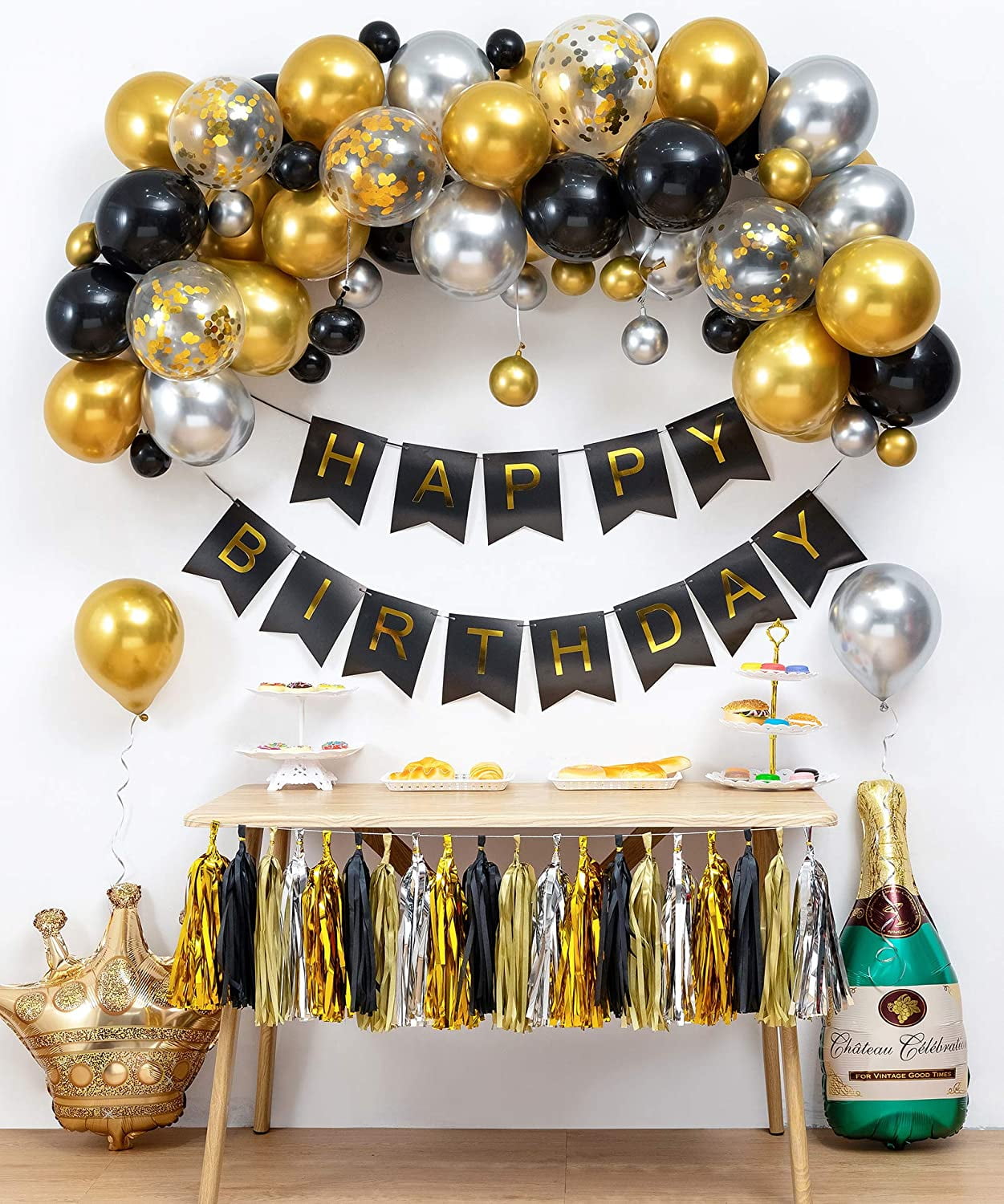 Golden - Personalized Happy Birthday Balloon with Tassel