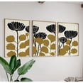thumbnail image 1 of Black Gold Botanical Floral Modern Abstract Plant Wall Art Version 2 Set 3 Unframed Paper Print 8x12, 1 of 3