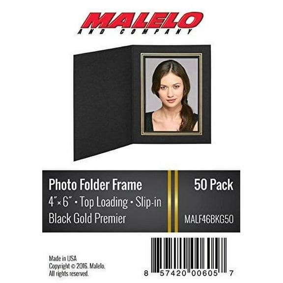 Malelo Gold Cardboard Picture Frames, 4 x 6, 50 Count