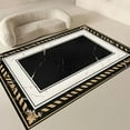 thumbnail image 1 of Black Gold Carpets for Living Room Luxury Decoration Large Area Room Rugs 160x230cm Washable Floor Mats for Sofa Coffee Tables, 1 of 5