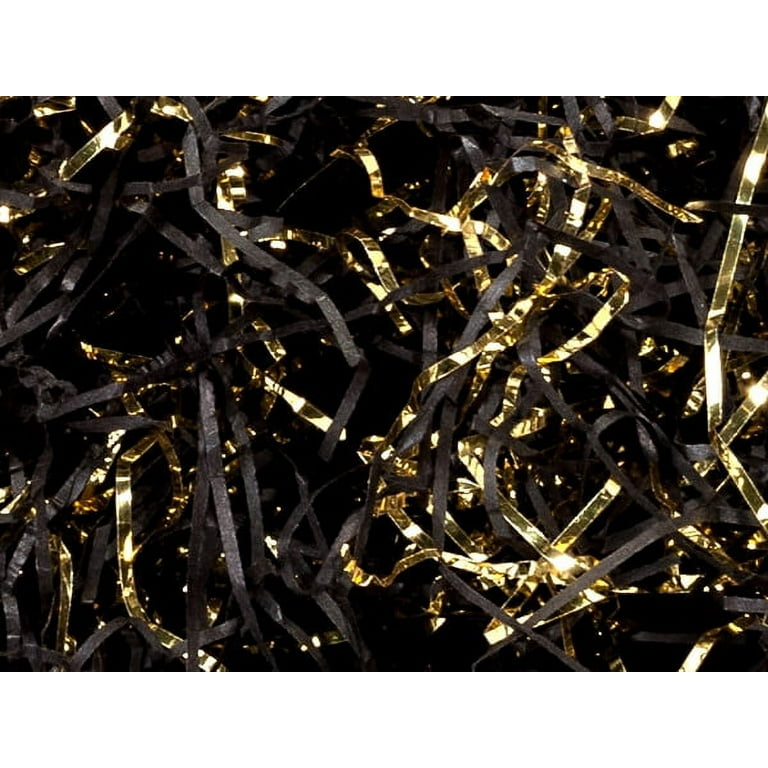 JINMING 0.5 LB Black Crinkle Cut Paper Shred Filler,Shredded Paper for Gift  Baskets,Crinkle Paper for Gift Wrapping
