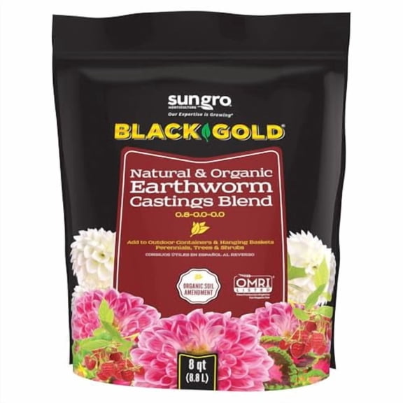Black Gold Earthworm Castings Blend - 8qt- OMRI Listed
