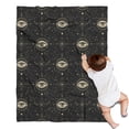 thumbnail image 1 of Black Gold Eye Star Constellation Pattern Blanket,Comfortable Soft Flannel Throw Blanket,All Season,Warm Lightweight Blankets for Sofa Bed Couch Living Room Chair,30"x40", 1 of 4