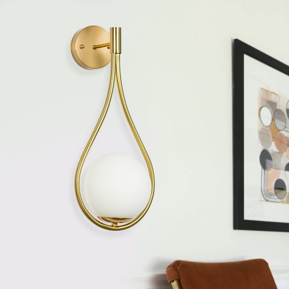 Black/Gold Farmhouse Modern Creative Fashion Style Wall Sconce, Indoor for Bedroom, Living Room, Wall Mounted Reading Light Fixture