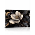 thumbnail image 1 of Black Gold Flower Wall Art for Living Room,Canvas Picture Wall Decor for Bathroom Bedroom,Gradient Luxurious Floral Botanical Painting Artwork for Office Kitchen Hallway Dining Room Decor 20"x24", 1 of 8