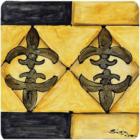 Black Gold Foam Coasters - Set Of 4, 3.5 x 3.5 In.