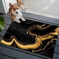 thumbnail image 1 of Black Gold Front Door Rugs 2x3 ft Marble Luxury Abstract Abstract Fluid Texture Small Rug for Entryway Non Slip Washable Bathroom Door Mat Absorbent Floor Mat for Indoor Entrance, 1 of 9