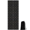 thumbnail image 1 of Black Gold Geometry Pattern Hot Yoga Mat Towel Non Slip for Hot Yoga - Quick-Drying Yoga Mat Cover with 4 Corner Pockets with Travel Bag - Hot Yoga Towel Non Slip Grip Moisture Wicking Sweat 70"x26", 1 of 6