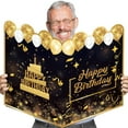 thumbnail image 1 of Black Gold Giant Birthday Guestbook Message Card - Greeting Card - Party Greeting Card, 1 of 5