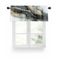thumbnail image 1 of Black Gold Gradient Valances for Windows Abstract Modern Art Valance Rod Pocket Light Filtering Short Window Treatments Curtains for Kitchen Bathroom Living Room Bedroom, 1 Panel, 42 x 18 Inch, 1 of 7
