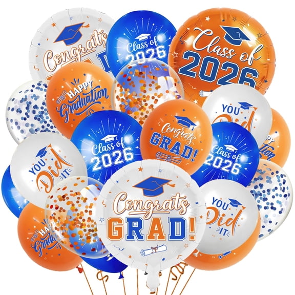 Black and Gold Graduation Balloons Graduation Decorations 2026, 51Pcs Grad Latex Balloons and Grad Foil Balloon with Confetti Ribbons Grad Party Decorations for College High School