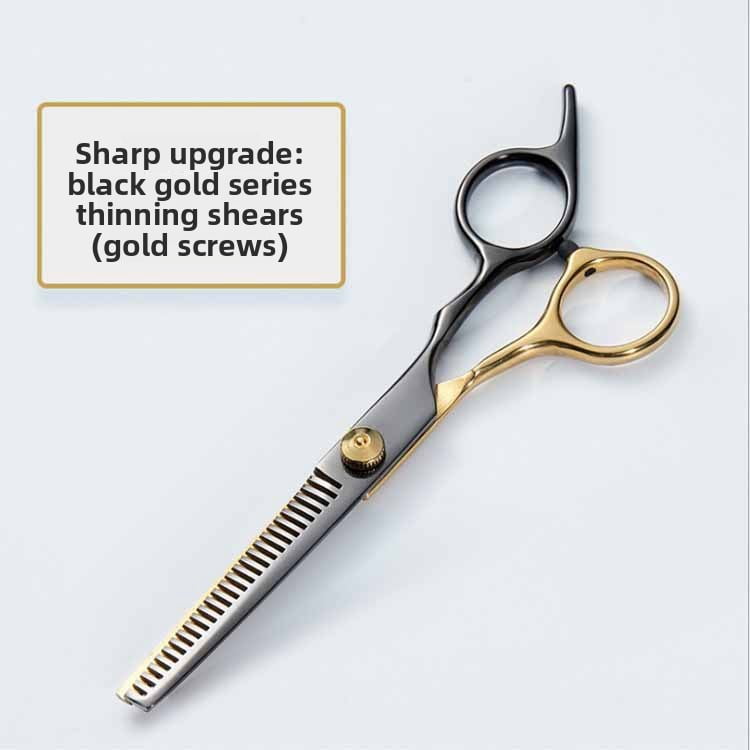 Bangs Scissors Black Gold Hair Scissors Kit - Professional Hairdressing Shears Set ...