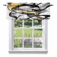 thumbnail image 1 of Black and Gold Line Valance Curtain Abstract Art Window Valances Rod Pocket Short Curtains Window Treatments for Kitchen Bedroom Bathroom Laundry 56" x 16", 1 of 9