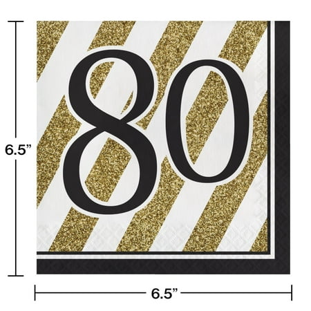 Black & Gold Luncheon Napkins
