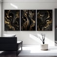 Black Gold Marble Abstract Wall Art Set 3 - Walmart.com