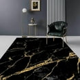 thumbnail image 1 of Black Gold Marble Area Rug, Modern Abstract Decorative Rugs, Comfortable Soft And Breathable With Non-Slip Backing Perfect For Living Room Bedroom Study Dining Room 4 x 5ft, 1 of 6