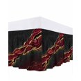 thumbnail image 1 of Black Gold Marble Bed Skirt Rose Red Luxury Modern Abstract Texture Bed Skirts Queen Size 18 Inch Drop, Wrap Around Dust Ruffle&nbsp;Bedskirt with Adjustable Elastic Belt for Queen Size Beds, 1 of 7