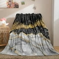 thumbnail image 1 of Black Gold Marble Blanket Flannel Fleece Throw Blanket for Couch Boys Girls Soft Cozy Blanket Lightweight Plush Fluffy Blanket Valentine''s Day Decor(Grey Gold, Twin(60"x80")), 1 of 1