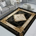 thumbnail image 1 of Black Gold Marble Carpet for Living Room Decorations Sofa Table Large Area Rugs Hallway Balcony Long Floor Mat Anti-slip Doormat, 1 of 6