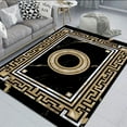 thumbnail image 1 of Black Gold Marble Carpet for Living Room rations Sofa Table Large Area Rugs Hallway Balcony Long Floor Mat Antislip Doormat, 1 of 5