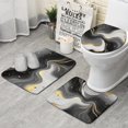 thumbnail image 1 of Black and Gold Marble Glitter Splashes Pattern Bathroom Rugs Sets 3 Piece,Toilet Cover Set,Absorbent Non Slip Bathroom Mats Sets with U-Shaped Contour Rug Toilet Rug Set, 1 of 5