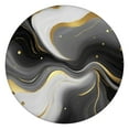 thumbnail image 1 of Black and Gold Marble Glitter Splashes Pattern Round Fitted Tablecloth with Elastic Edge,Dining Table Cover Waterproof,Outdoor Round Tablecloth for Camping,Dining,Indoor and Outdoor, 1 of 7