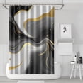 thumbnail image 1 of Black and Gold Marble Glitter Splashes Pattern Shower Curtain 72"x72" ,Bathroom Decorative Shower Curtains Set with 12 Hooks,Modern Waterproof Washable Shower Curtain, 1 of 6