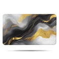 thumbnail image 1 of Black and Gold Marble Glitter Streaks Pattern Bathroom Rugs Mat,Non Slip Microfiber Bathroom Rug,Rubber Backing,Soft Bathroom Mats for Bathroom Floor,Tub and Shower,17x30in(43x75cm), 1 of 4