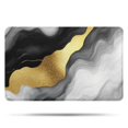 thumbnail image 1 of Black and Gold Marble Glitter Streaks Pattern Bathroom Rugs Mat,Non Slip Microfiber Bathroom Rug,Rubber Backing,Soft Bathroom Mats for Bathroom Floor,Tub and Shower,20x32in(50x80cm), 1 of 3