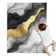 thumbnail image 1 of Black and Gold Marble Glitter Streaks Pattern Blanket,Comfortable Soft Flannel Throw Blanket,All Season,Warm Lightweight Blankets for Sofa Bed Couch Living Room Chair,30"x40", 1 of 4
