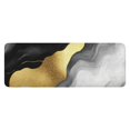 thumbnail image 1 of Black and Gold Marble Glitter Streaks Pattern Kitchen Rug Mat,Kitchen Runner Rugs Non Skid Washable,Decorative Kitchen Floor Mats for Kitchen,Sink,Laundry,17"x47.2", 1 of 7