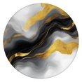 thumbnail image 1 of Black and Gold Marble Glitter Streaks Pattern Round Fitted Tablecloth with Elastic Edge,Dining Table Cover Waterproof,Outdoor Round Tablecloth for Camping,Dining,Indoor and Outdoor, 1 of 7
