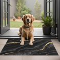 thumbnail image 1 of Black Gold Marble Pattern Door Rugs,Washable Non Slip Door Mats Indoor,Decorative Door Mats,Entry Mat Indoor for Entrance,Bedroom,Kitchen,Bathroom,20"x32", 1 of 6