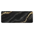 thumbnail image 1 of Black Gold Marble Pattern Kitchen Rug Mat,Kitchen Runner Rugs Non Skid Washable,Decorative Kitchen Floor Mats for Kitchen,Sink,Laundry,17"x47.2", 1 of 7