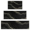 thumbnail image 1 of Black Gold Marble Pattern Kitchen Rugs Sets Of 3,Kitchen Runner Rugs Non Skid Washable,Decorative Kitchen Floor Mats for Kitchen,Sink,Laundry,17"x30"+ 17"x47" + 17"x59", 1 of 6
