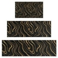 thumbnail image 1 of Black Gold Marble Pattern Kitchen Rugs Sets Of 3,Kitchen Runner Rugs Non Skid Washable,Decorative Kitchen Floor Mats for Kitchen,Sink,Laundry,17"x30"+ 17"x47" + 17"x59", 1 of 6