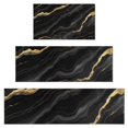 thumbnail image 1 of Black Gold Marble Pattern Kitchen Rugs Sets Of 3,Kitchen Runner Rugs Non Skid Washable,Decorative Kitchen Floor Mats for Kitchen,Sink,Laundry,17"x30"+ 17"x47" + 17"x59", 1 of 6