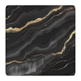 thumbnail image 1 of Black Gold Marble Pattern Square Fitted Tablecloth with Elastic Edge,Square Table Cover,Washable Elastic Table Cover for Home Kitchen Party Decor 36"x36", 1 of 6