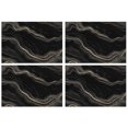 thumbnail image 1 of Black Gold Marble Pattern Summer Placemats Table Placemats Set Of 4-Linen Kitchen Washable Placemats Table Mats 11.8"x17.7" Non-Slip Heat Resistant, 1 of 6