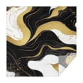 thumbnail image 1 of Black and Gold Marble Wavy Lines Pattern Square Tablecloth,Waterproof Square Table Cover,Wipeable Spillproof Washable Table Cover for Home Kitchen Party Decor 42"X42"(107x107cm), 1 of 6