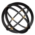 thumbnail image 1 of Black & Gold Metal Decorative Spheres Home Decor Orbs, 1 of 7