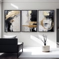 thumbnail image 1 of Black Gold Minimal Abstract Wall Art Set 3 Unframed Paper Print 20x30, 1 of 1