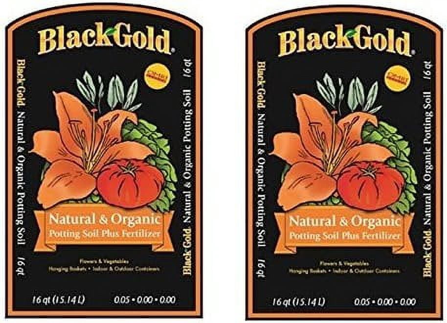 Black Gold Organic Potting Soil - For Indoor/Outdoor Use - 16 qt Bag ...