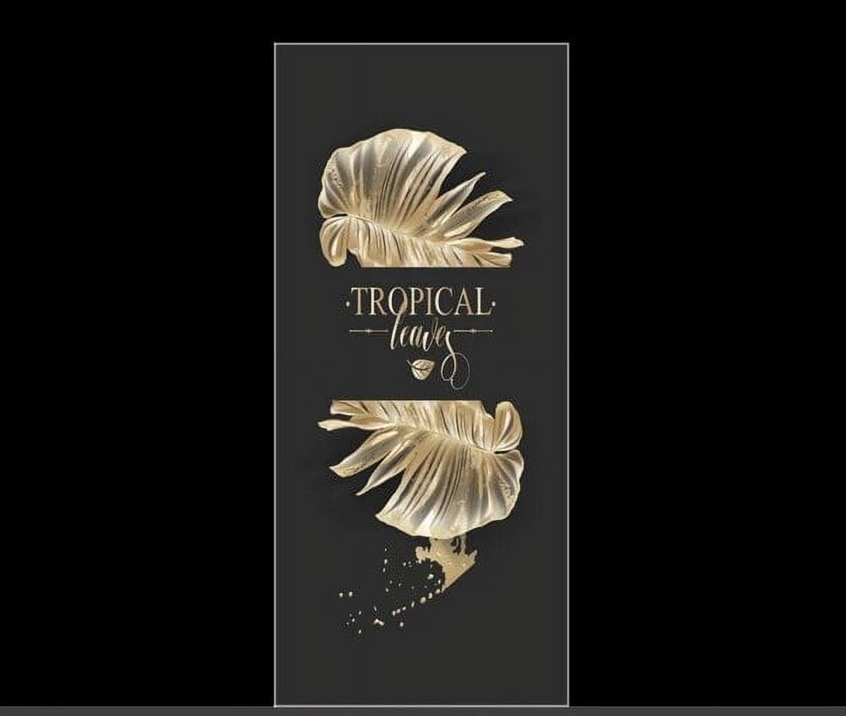 Black Gold Palm Door Stickers 3D Wallpaper Waterproof Self Adhesive