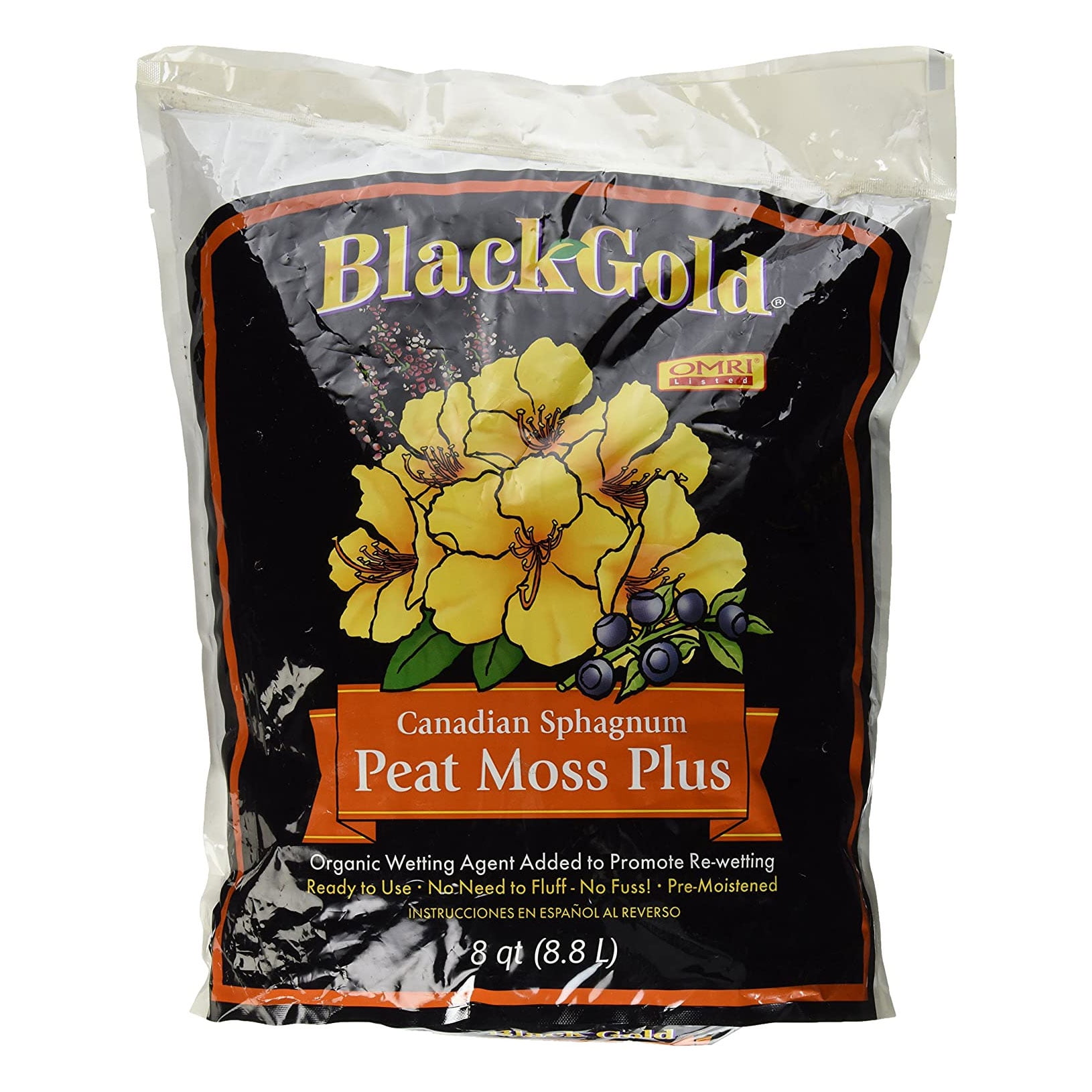 Black Gold Peat Moss Plus 8 Quart