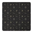 thumbnail image 1 of Black Gold Planet Moon Eye Pattern Square Fitted Tablecloth with Elastic Edge,Square Table Cover,Washable Elastic Table Cover for Home Kitchen Party Decor 36"x36", 1 of 6