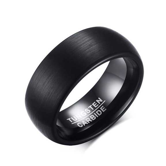 Black Gold Plated Tungsten Carbide Mens Ring Men Wedding Band Ring for Man