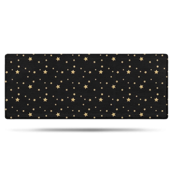 Black Gold Star Pattern Bathroom Rugs Mat,Non Slip Microfiber Bathroom Rug,Rubber Backing,Soft Bathroom Mats for Bathroom Floor,Tub and Shower,60x24in(150x60cm)